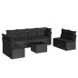 vidaXL 9-tlg. Garten-Sofagarnitur mit Kissen Schwarz Poly Rattan vidaXL 9-tlg. Garten-Sofagarnitur mit Kissen Schwarz Poly Rattan