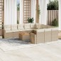 vidaXL 12-tlg. Garten-Sofagarnitur mit Kissen Beige Poly Rattan vidaXL 12-tlg. Garten-Sofagarnitur mit Kissen Beige Poly Rattan