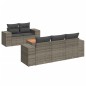 vidaXL 6-tlg. Garten-Sofagarnitur mit Kissen Grau Poly Rattan vidaXL 6-tlg. Garten-Sofagarnitur mit Kissen Grau Poly Rattan