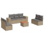 vidaXL 8-tlg. Garten-Sofagarnitur mit Kissen Beige Poly Rattan vidaXL 8-tlg. Garten-Sofagarnitur mit Kissen Beige Poly Rattan