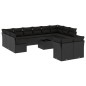 vidaXL 13-tlg. Garten-Sofagarnitur mit Kissen Schwarz Poly Rattan vidaXL 13-tlg. Garten-Sofagarnitur mit Kissen Schwarz Poly Rattan