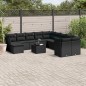 vidaXL 12-tlg. Garten-Sofagarnitur mit Kissen Schwarz Poly Rattan vidaXL 12-tlg. Garten-Sofagarnitur mit Kissen Schwarz Poly Rattan
