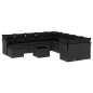 vidaXL 12-tlg. Garten-Sofagarnitur mit Kissen Schwarz Poly Rattan vidaXL 12-tlg. Garten-Sofagarnitur mit Kissen Schwarz Poly Rattan