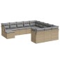 vidaXL 12-tlg. Garten-Sofagarnitur mit Kissen Beige Poly Rattan vidaXL 12-tlg. Garten-Sofagarnitur mit Kissen Beige Poly Rattan