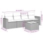 vidaXL 5-tlg. Garten-Sofagarnitur mit Kissen Schwarz Poly Rattan vidaXL 5-tlg. Garten-Sofagarnitur mit Kissen Schwarz Poly Rattan