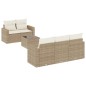 vidaXL 6-tlg. Garten-Sofagarnitur mit Kissen Beige Poly Rattan vidaXL 6-tlg. Garten-Sofagarnitur mit Kissen Beige Poly Rattan