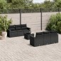 vidaXL 7-tlg. Garten-Sofagarnitur mit Kissen Schwarz Poly Rattan vidaXL 7-tlg. Garten-Sofagarnitur mit Kissen Schwarz Poly Rattan