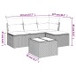 vidaXL 5-tlg. Garten-Sofagarnitur mit Kissen Grau Poly Rattan vidaXL 5-tlg. Garten-Sofagarnitur mit Kissen Grau Poly Rattan
