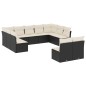 vidaXL 11-tlg. Garten-Sofagarnitur mit Kissen Schwarz Poly Rattan vidaXL 11-tlg. Garten-Sofagarnitur mit Kissen Schwarz Poly Rattan