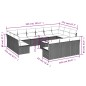 vidaXL 14-tlg. Garten-Sofagarnitur mit Kissen Grau Poly Rattan vidaXL 14-tlg. Garten-Sofagarnitur mit Kissen Grau Poly Rattan