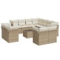 vidaXL 12-tlg. Garten-Sofagarnitur mit Kissen Beige Poly Rattan vidaXL 12-tlg. Garten-Sofagarnitur mit Kissen Beige Poly Rattan