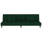 vidaXL Schlafsofa 2-Sitzer mit 2 Kissen Dunkelgrün Samt vidaXL Schlafsofa 2-Sitzer mit 2 Kissen Dunkelgrün Samt