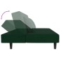 vidaXL Schlafsofa 2-Sitzer mit 2 Kissen Dunkelgrün Samt vidaXL Schlafsofa 2-Sitzer mit 2 Kissen Dunkelgrün Samt