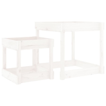 vidaXL Sand-Spieltische 2 Stk. Weiß Massivholz Kiefer
