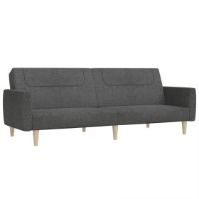 vidaXL Schlafsofa 2-Sitzer Dunkelgrau Stoff