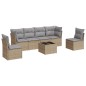 vidaXL 7-tlg. Garten-Sofagarnitur mit Kissen Beige Poly Rattan vidaXL 7-tlg. Garten-Sofagarnitur mit Kissen Beige Poly Rattan
