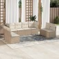 vidaXL 8-tlg. Garten-Sofagarnitur mit Kissen Beige Poly Rattan vidaXL 8-tlg. Garten-Sofagarnitur mit Kissen Beige Poly Rattan