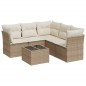 vidaXL 6-tlg. Garten-Sofagarnitur mit Kissen Beige Poly Rattan vidaXL 6-tlg. Garten-Sofagarnitur mit Kissen Beige Poly Rattan