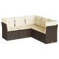 vidaXL 5-tlg. Garten-Sofagarnitur mit Kissen Braun Poly Rattan vidaXL 5-tlg. Garten-Sofagarnitur mit Kissen Braun Poly Rattan