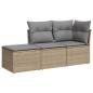 vidaXL 3-tlg. Garten-Sofagarnitur mit Kissen Beige Poly Rattan vidaXL 3-tlg. Garten-Sofagarnitur mit Kissen Beige Poly Rattan