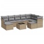vidaXL 10-tlg. Garten-Sofagarnitur mit Kissen Beige Poly Rattan vidaXL 10-tlg. Garten-Sofagarnitur mit Kissen Beige Poly Rattan
