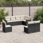 vidaXL 8-tlg. Garten-Sofagarnitur mit Kissen Schwarz Poly Rattan vidaXL 8-tlg. Garten-Sofagarnitur mit Kissen Schwarz Poly Rattan