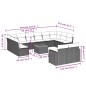 vidaXL 13-tlg. Garten-Sofagarnitur mit Kissen Grau Poly Rattan vidaXL 13-tlg. Garten-Sofagarnitur mit Kissen Grau Poly Rattan