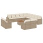 vidaXL 14-tlg. Garten-Sofagarnitur mit Kissen Beige Poly Rattan vidaXL 14-tlg. Garten-Sofagarnitur mit Kissen Beige Poly Rattan