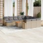 vidaXL 13-tlg. Garten-Sofagarnitur mit Kissen Beige Poly Rattan vidaXL 13-tlg. Garten-Sofagarnitur mit Kissen Beige Poly Rattan