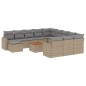 vidaXL 13-tlg. Garten-Sofagarnitur mit Kissen Beige Poly Rattan vidaXL 13-tlg. Garten-Sofagarnitur mit Kissen Beige Poly Rattan