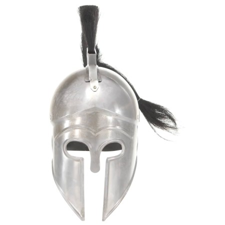vidaXL Griechischer Krieger-Helm Antik Replik LARP Silbern Stahl 