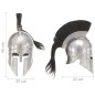 vidaXL Griechischer Krieger-Helm Antik Replik LARP Silbern Stahl vidaXL Griechischer Krieger-Helm Antik Replik LARP Silbern Stahl