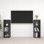 vidaXL TV-Schränke 2 Stk. Grau 107x35x37 cm Holzwerkstoff vidaXL TV-Schränke 2 Stk. Grau 107x35x37 cm Holzwerkstoff