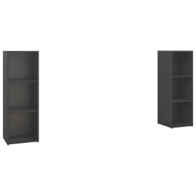 vidaXL TV-Schränke 2 Stk. Grau 107x35x37 cm Holzwerkstoff