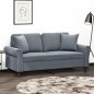 vidaXL 2-Sitzer-Sofa mit Zierkissen Dunkelgrau 140 cm Samt vidaXL 2-Sitzer-Sofa mit Zierkissen Dunkelgrau 140 cm Samt