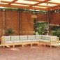 vidaXL 7-tlg. Garten-Lounge-Set mit Creme Kissen Massivholz Kiefer vidaXL 7-tlg. Garten-Lounge-Set mit Creme Kissen Massivholz Kiefer