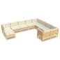 vidaXL 10-tlg. Garten-Lounge-Set mit Creme Kissen Kiefernholz vidaXL 10-tlg. Garten-Lounge-Set mit Creme Kissen Kiefernholz