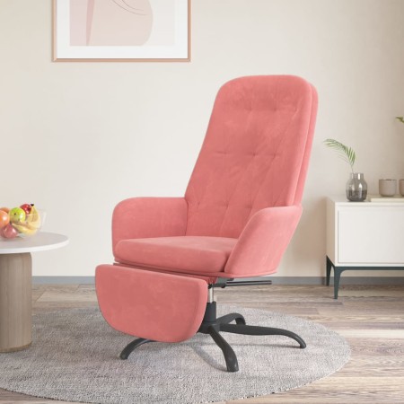 vidaXL Relaxsessel mit Fußstütze Rosa Samt