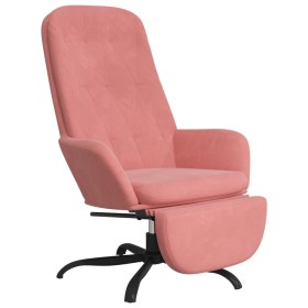 vidaXL Relaxsessel mit Fußstütze Rosa Samt
