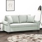 vidaXL 2-Sitzer-Sofa mit Zierkissen Hellgrau 140 cm Samt vidaXL 2-Sitzer-Sofa mit Zierkissen Hellgrau 140 cm Samt