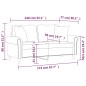 vidaXL 2-Sitzer-Sofa mit Zierkissen Hellgrau 140 cm Samt vidaXL 2-Sitzer-Sofa mit Zierkissen Hellgrau 140 cm Samt