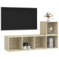 vidaXL 2-tlg. TV-Schrank-Set Sonoma-Eiche Holzwerkstoff vidaXL 2-tlg. TV-Schrank-Set Sonoma-Eiche Holzwerkstoff