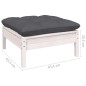 vidaXL 10-tlg. Garten-Lounge-Set mit Kissen Weiß Kiefer Massivholz vidaXL 10-tlg. Garten-Lounge-Set mit Kissen Weiß Kiefer Massivholz