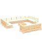 vidaXL 14-tlg. Garten-Lounge-Set mit Creme Kissen Kiefernholz vidaXL 14-tlg. Garten-Lounge-Set mit Creme Kissen Kiefernholz