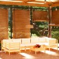 vidaXL 8-tlg. Garten-Lounge-Set mit Creme Kissen Kiefernholz vidaXL 8-tlg. Garten-Lounge-Set mit Creme Kissen Kiefernholz