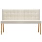 vidaXL Bank 140 cm Creme Samt