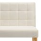 vidaXL Bank 140 cm Creme Samt