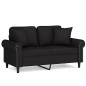 vidaXL 2-Sitzer-Sofa mit Zierkissen Schwarz 120 cm Samt vidaXL 2-Sitzer-Sofa mit Zierkissen Schwarz 120 cm Samt