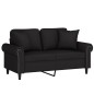 vidaXL 2-Sitzer-Sofa mit Zierkissen Schwarz 120 cm Samt vidaXL 2-Sitzer-Sofa mit Zierkissen Schwarz 120 cm Samt