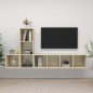 vidaXL 3-tlg. TV-Schrank-Set Sonoma-Eiche Holzwerkstoff vidaXL 3-tlg. TV-Schrank-Set Sonoma-Eiche Holzwerkstoff